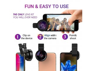 عدسة الهاتف المحمول 37 مم 0.45x49UV Super Wide Aangle + Macro Lens Universal لأجهزة iPhone و Android